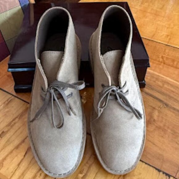 Clarks | Mens Suede‎ Tan Bushacre Shoes 7.5M - Picture 1 of 9